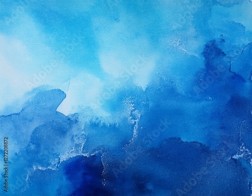 Abstract blue background with watercolor texture