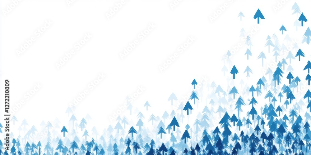 A background of blue arrows pointing upwards, representing growth and progress on a white background symbolizing the upward trend in business performance or personal development Generative AI A background of blue arrows pointing upwards, representing growth and progress on a white background symbolizing the upward trend in business performance or personal development Generative AI