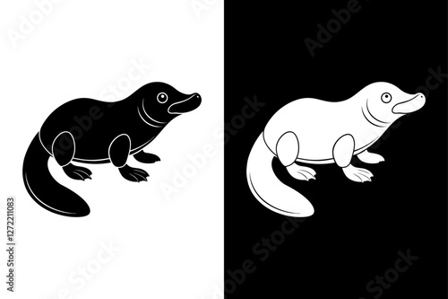 Platypus icon vector on White Background ,Vector Art Illustration on white background.