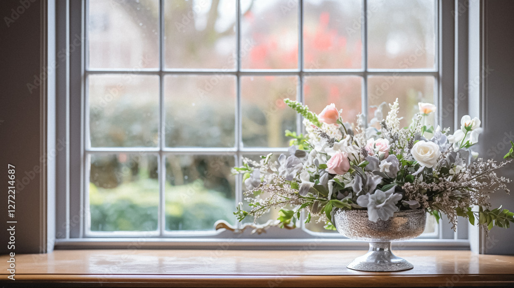 Floral arrangement with winter or early spring botanical plants and flowers idea Floral arrangement with winter or early spring botanical plants and flowers idea