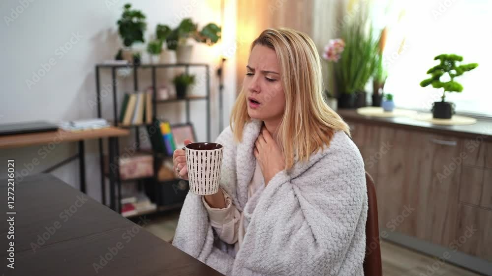Warm moments of relaxation with a cozy drink in a serene home setting during a quiet afternoon Warm moments of relaxation with a cozy drink in a serene home setting during a quiet afternoon