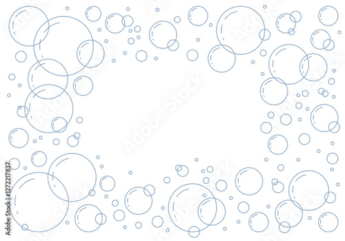 Washing powder. Super clean. Soap bubbles, foam. Detergent design. Detergent powdery, detergent cleaner, sample detergent. Powder to wash clothing. Soap ultra clean design. Bubbles frame background