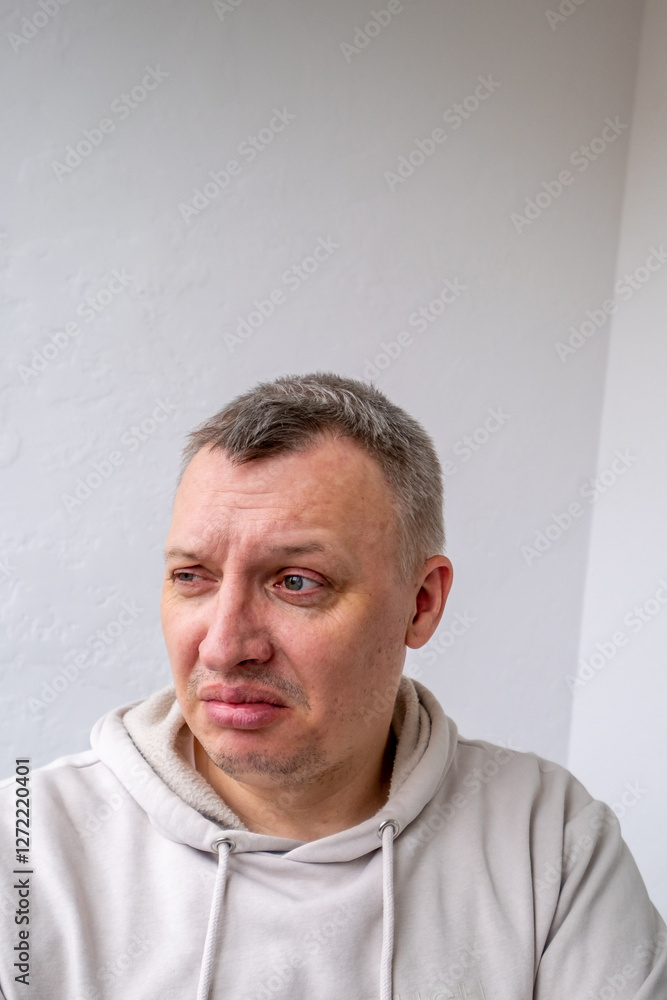 the face of an angry person dissatisfied with life and everything that happens the face of an angry person dissatisfied with life and everything that happens