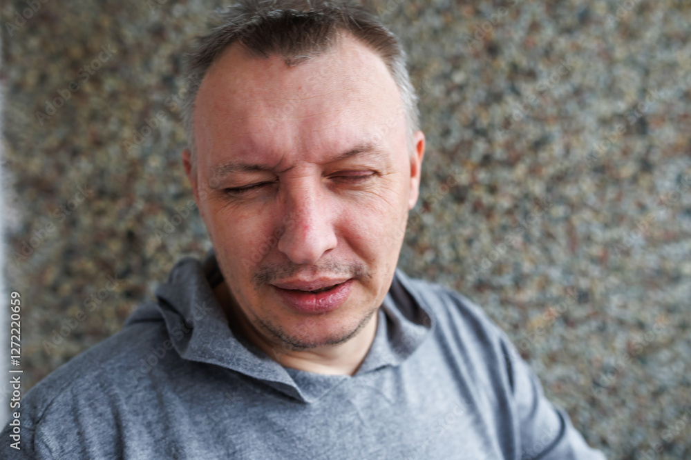 the face of an angry person dissatisfied with life and everything that happens the face of an angry person dissatisfied with life and everything that happens