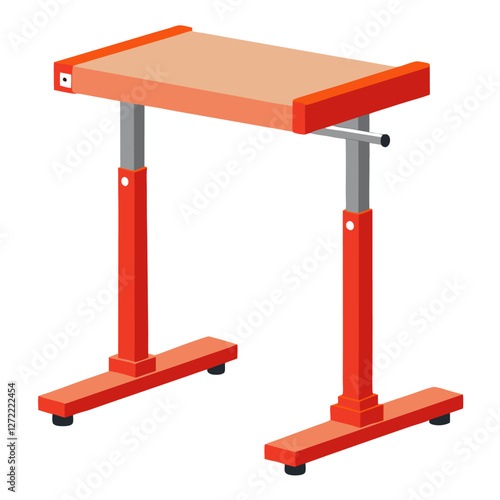 Furniture Adjustable Desk Vector Illustration – Cartoon, Clipart, and Line Art Design, Adjustable desk vector with white background – clipart, cartoon, and line art for digital use.