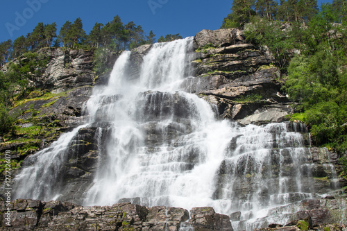 Tvindefossen - waterfall in Norway.