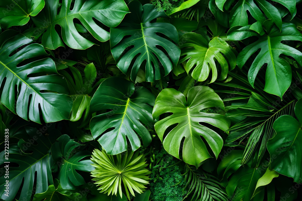 A bunch of green leaves that are on a wall A bunch of green leaves that are on a wall