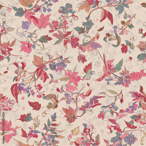 allover design pattern seamless pattern with flowers