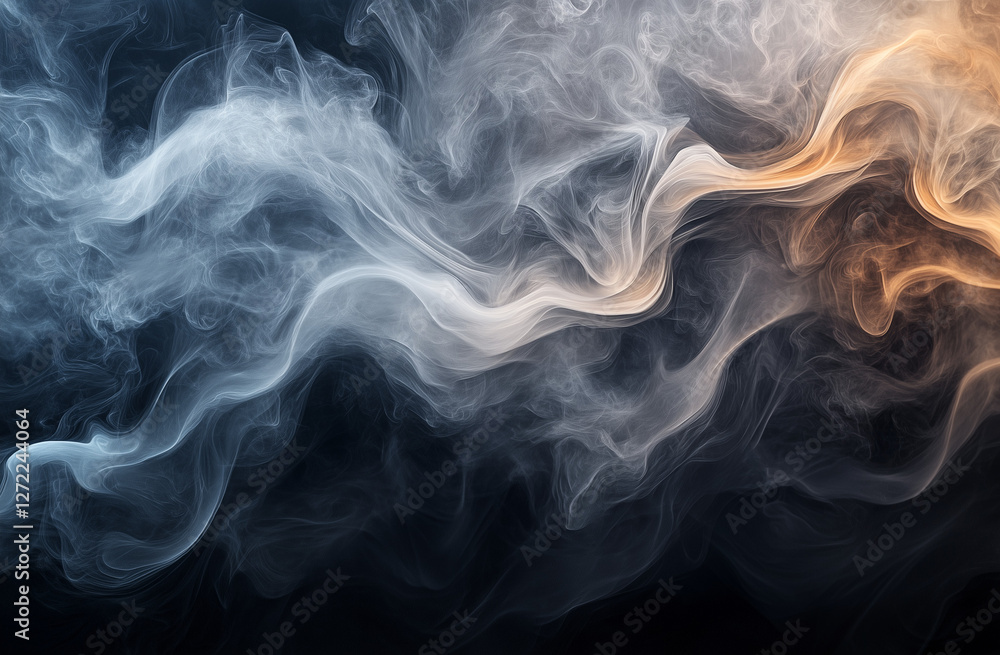 An abstract background flowing grey and beige on a black canvas with an alcohol ink effect, a fantastic wave of smoke and smoke An abstract background flowing grey and beige on a black canvas with an alcohol ink effect, a fantastic wave of smoke and smoke