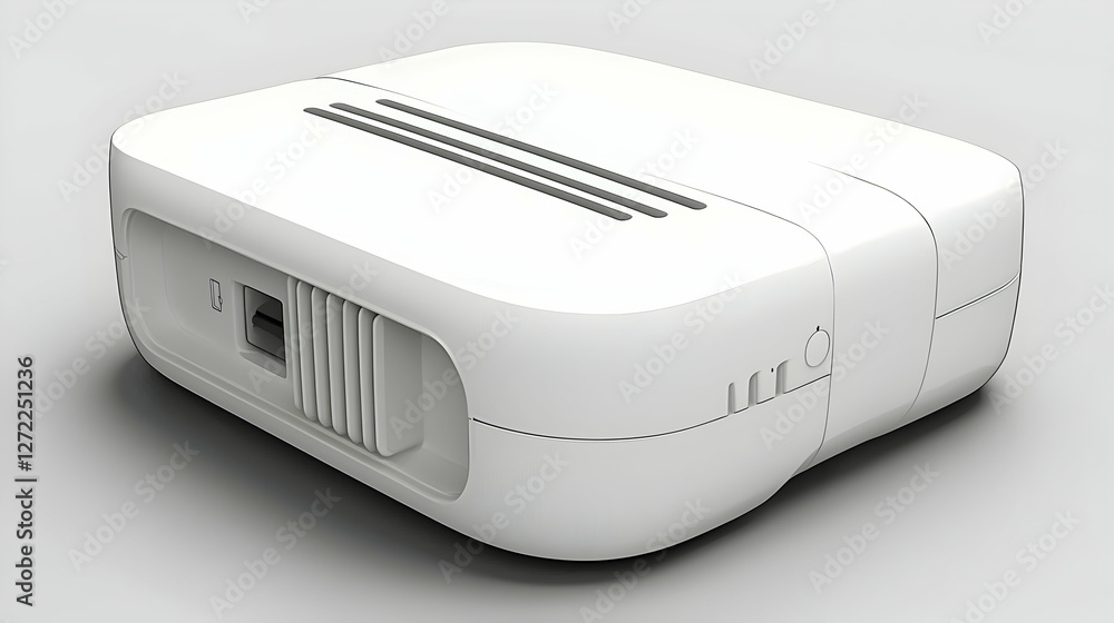 Modern white box device, studio shot, isolated background, technology Modern white box device, studio shot, isolated background, technology