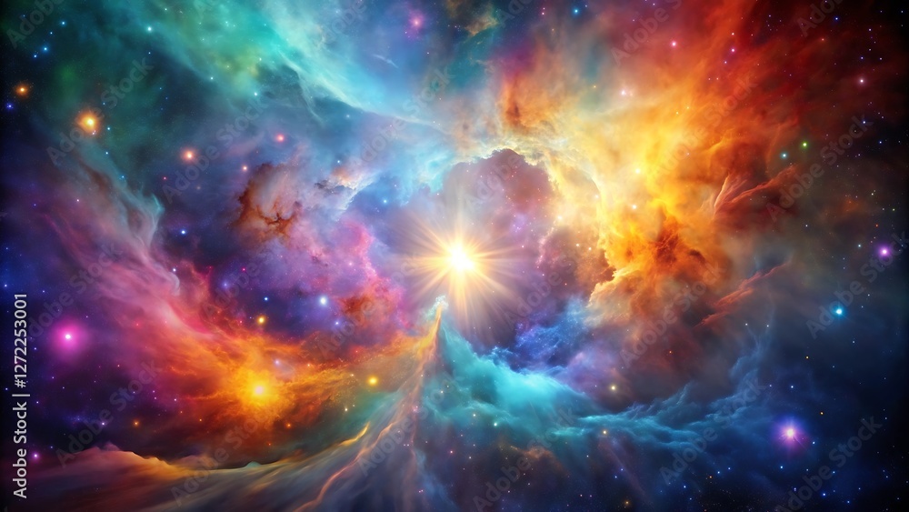 Cosmic Nebula, Stellar Cloudscape, Celestial Formation Cosmic Nebula, Stellar Cloudscape, Celestial Formation