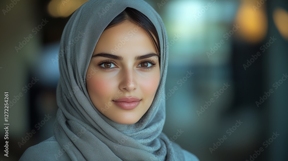 Confident Muslim businesswoman in hijab Confident Muslim businesswoman in hijab