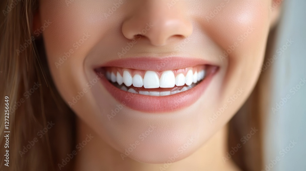 Woman's smile, bright teeth, close-up, healthy teeth Woman's smile, bright teeth, close-up, healthy teeth