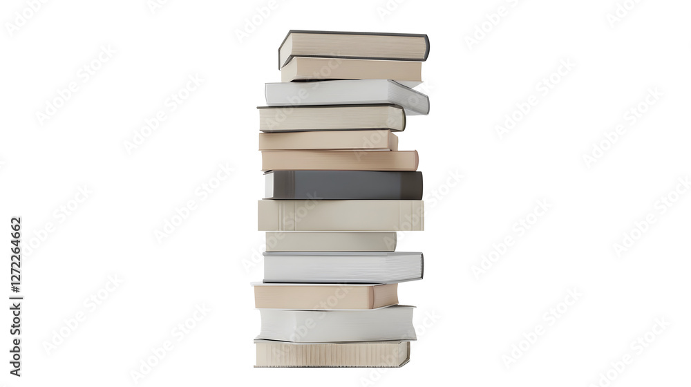 Stack of books, 3D rendering isolated on transparent background Stack of books, 3D rendering isolated on transparent background