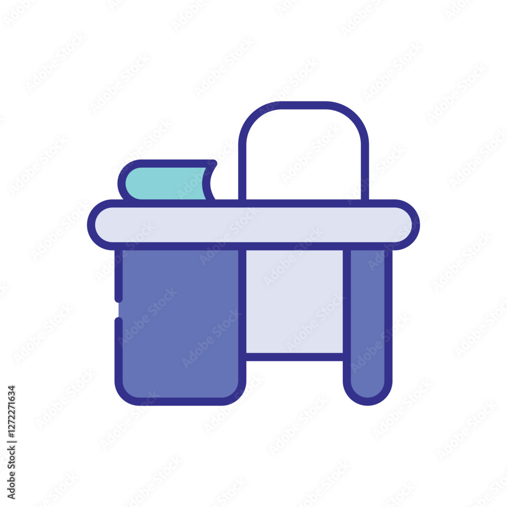 Student Desk icon vecto stock illustration Student Desk icon vecto stock illustration