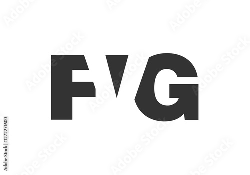 FVG logo design. Initial letter F V G bold font style for tech startups, consulting, corporate branding. Creative company name, headlines typography identity, trendy logotype.