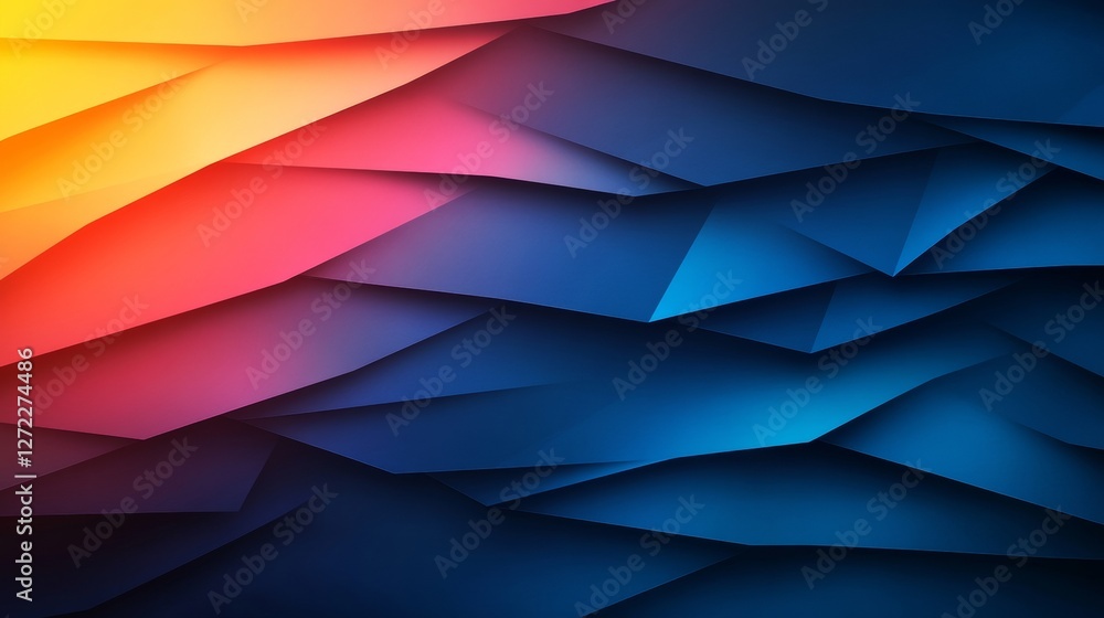 Obraz premium Abstract colorful geometric background. Vibrant hues blend seamlessly, creating a dynamic visual.