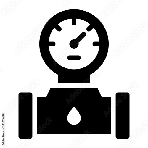Water meter gauge ideal for measuring watering flow and irrigation processes