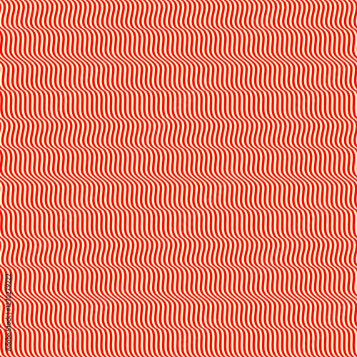 Wave lines seamless pattern. Stripes print. Wavy linear background. Simple geometric motif. Curves image. Ethnic digital paper. Repeated waves textile print. Trendy web design. Vector artwork.