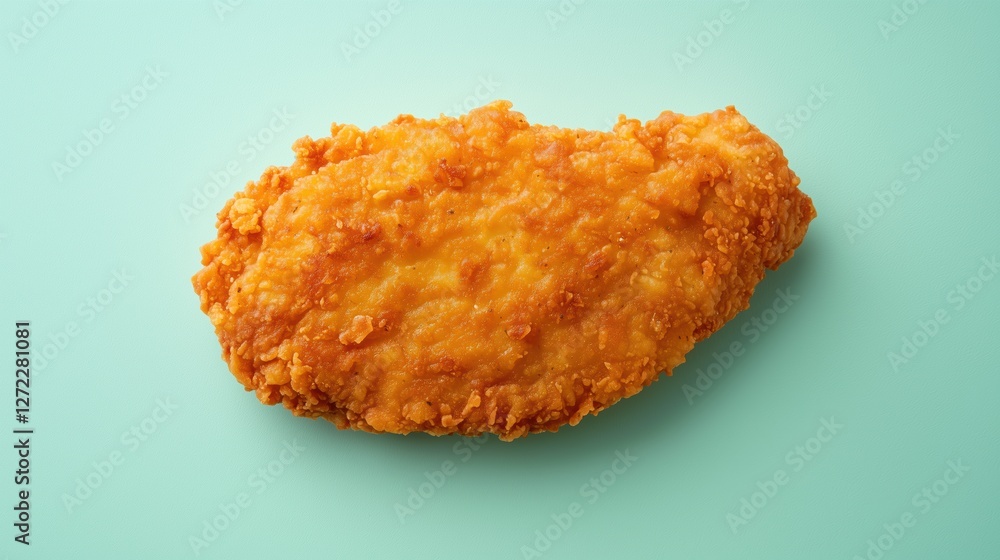 crispy fried patty on a gray surface