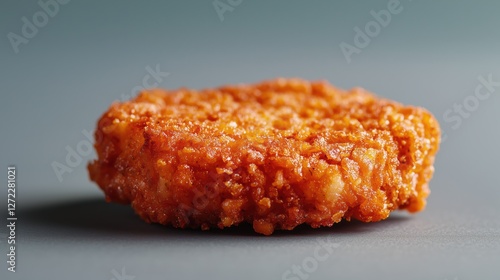 crispy fried patty on a gray surface