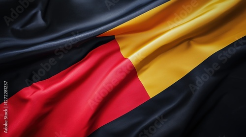 Obraz na płótnie waving belgian flag with silk texture w salonie