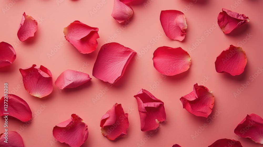 beautiful red rose petals with soft sunlight