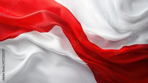 Obraz na płótnie abstract red and white flowing background w salonie