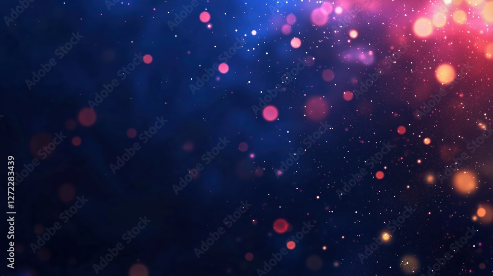 beautiful sparkling lights on dark background