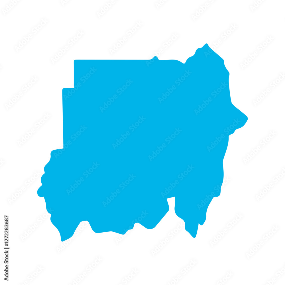 map of Sudan blue icon map of Sudan blue icon