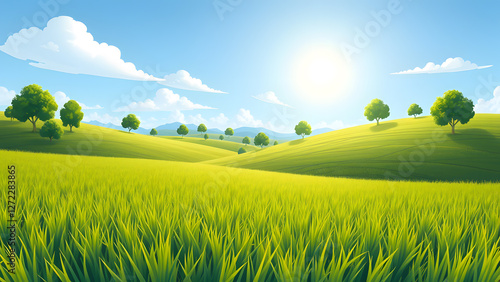 Open grassland illustration