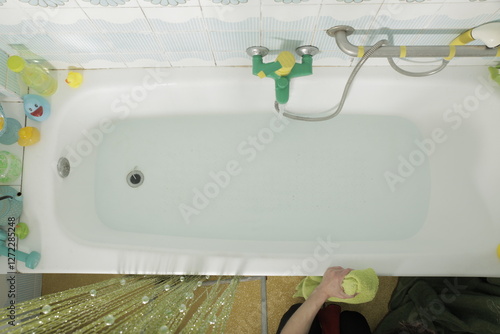 bañera vintage vista cenital
