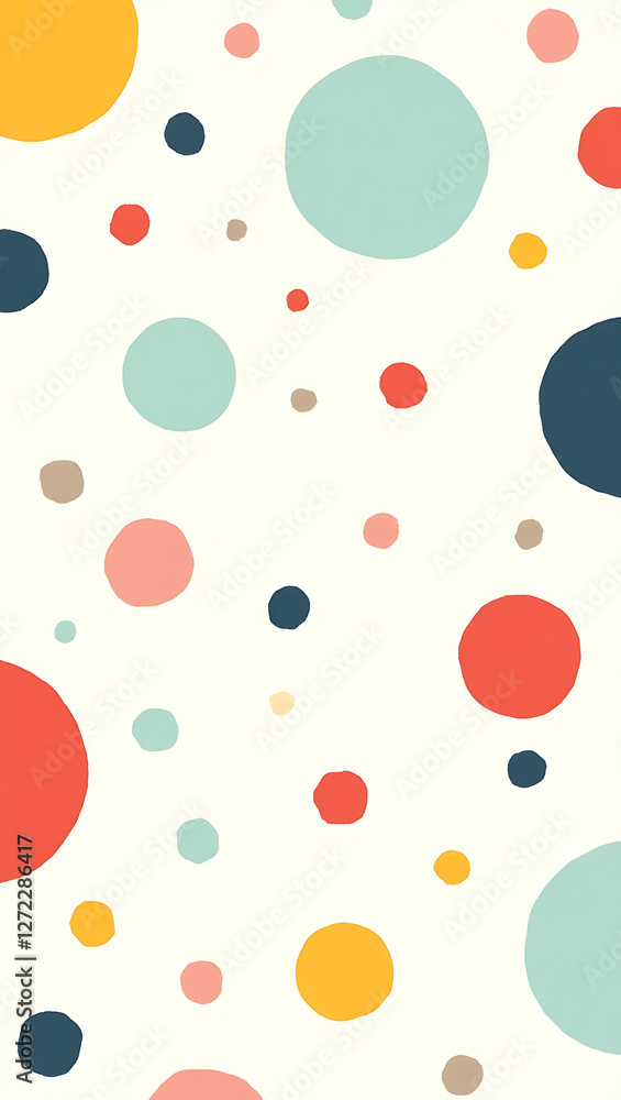 Colorful Polka Dot Pattern Background: Vibrant and Playful Geometric Design for Modern Textile & Interior Decor Colorful Polka Dot Pattern Background: Vibrant and Playful Geometric Design for Modern Textile & Interior Decor