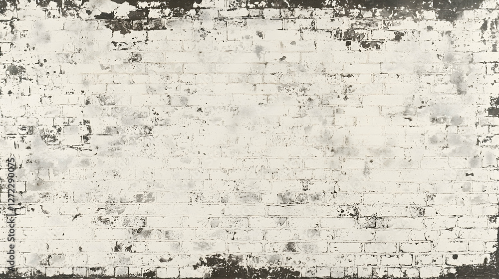 Weathered white brick wall texture background, urban decay, grunge backdrop for design projects Weathered white brick wall texture background, urban decay, grunge backdrop for design projects