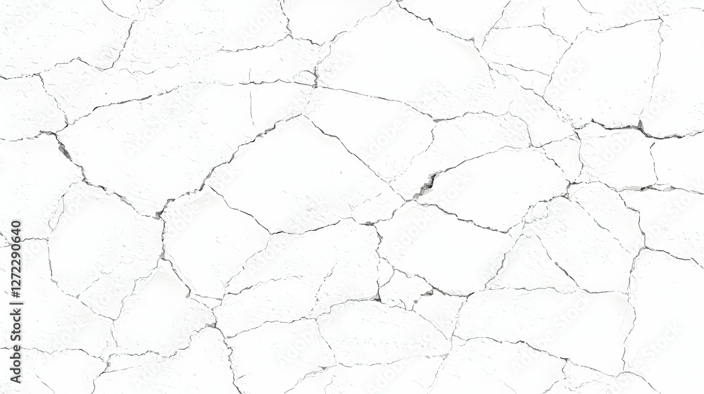 Obraz premium Cracked white texture, surface detail, background, design element, abstract backdrop