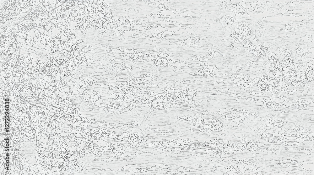 Abstract gray landscape sketch, tree branch foreground, textured background, design element Abstract gray landscape sketch, tree branch foreground, textured background, design element