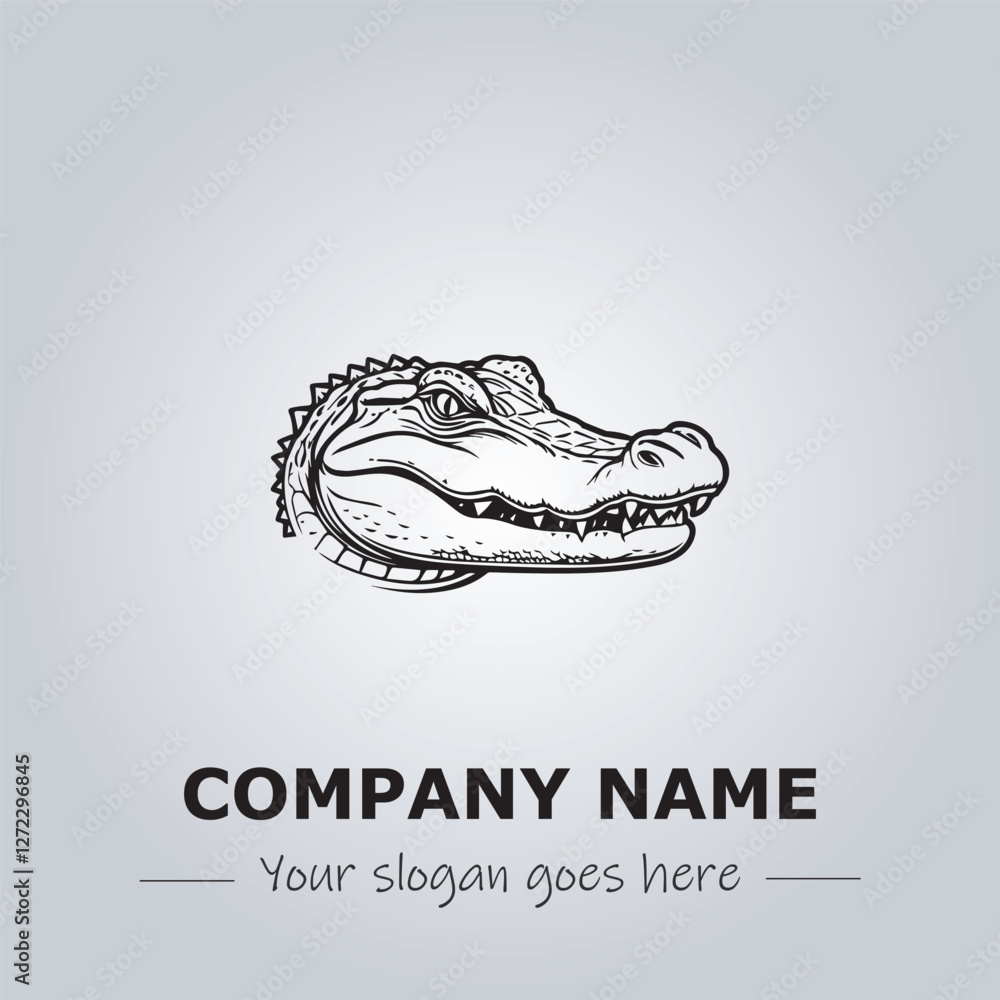 Obraz premium Crocodile logo design vector illustration