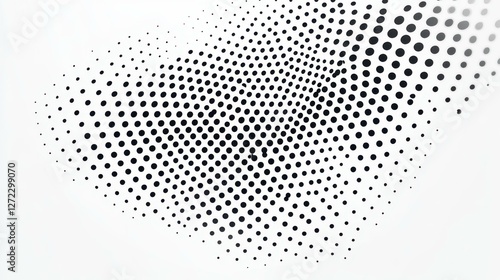 Wallpaper Mural Modern halftone pattern creating a playful dotted effect, perfect for graphic designs and illustrations on a white backdrop. Torontodigital.ca