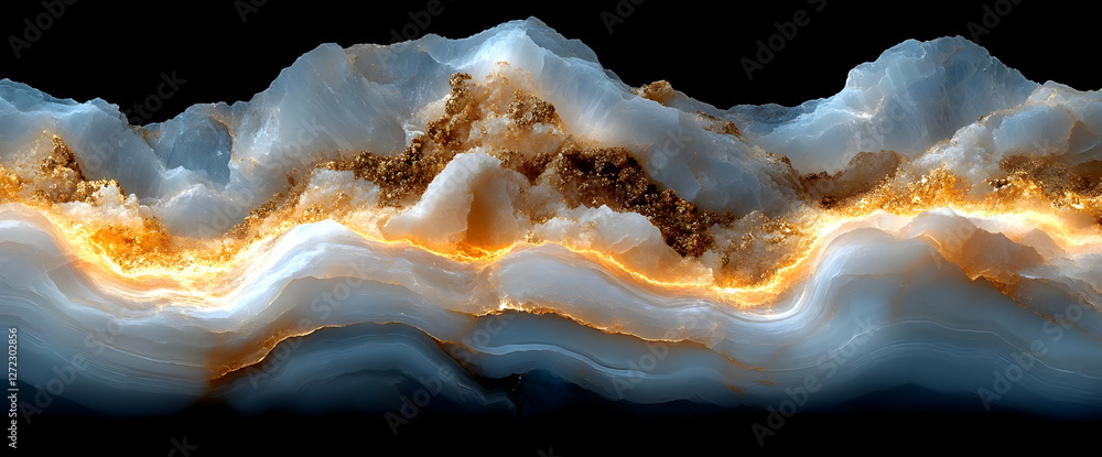 Abstract Glowing Mineral Landscape Abstract Glowing Mineral Landscape