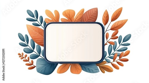 Autumnal Leaves Frame Blank Sign Design