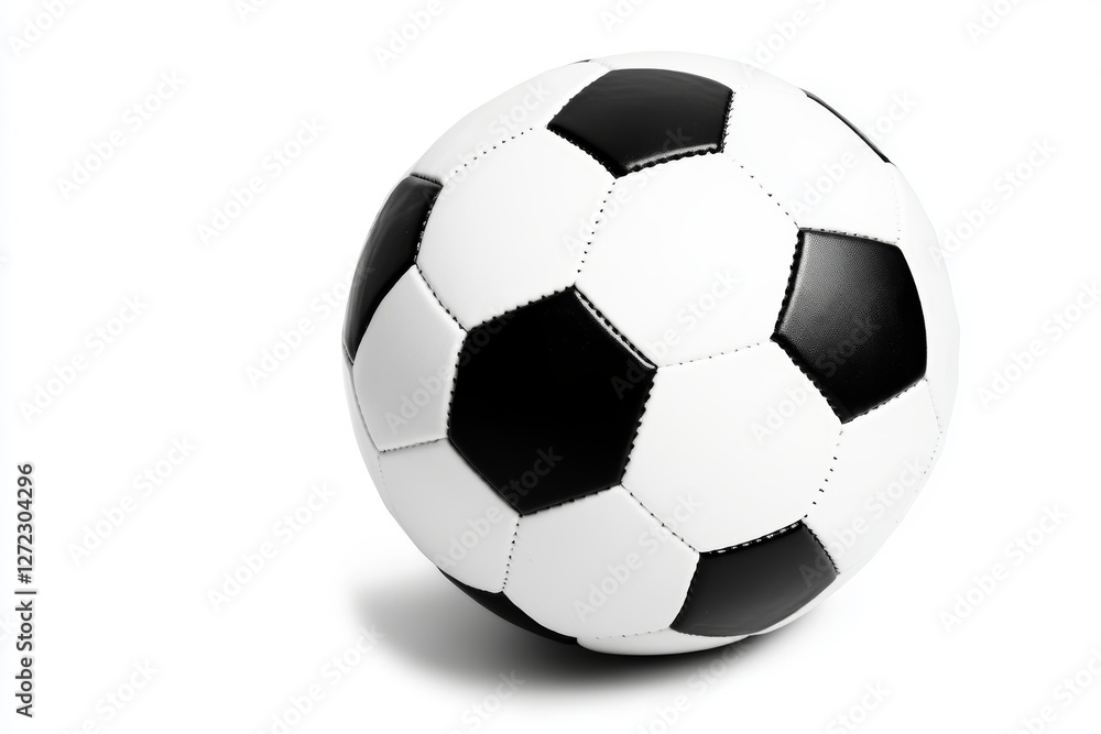 Fototapeta premium Soccer ball with black and white stripes