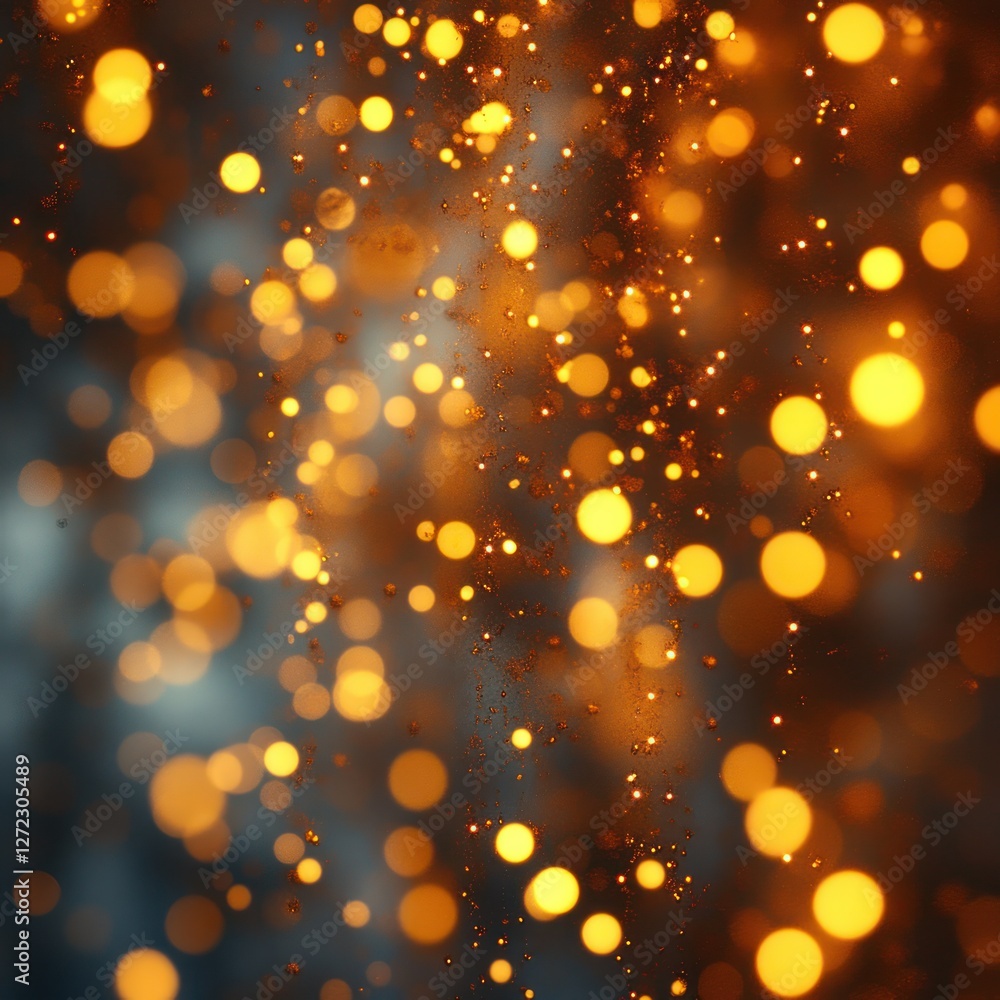 Glowing Golden Christmas Background with Soft Bokeh Lights for Holiday Decor Glowing Golden Christmas Background with Soft Bokeh Lights for Holiday Decor