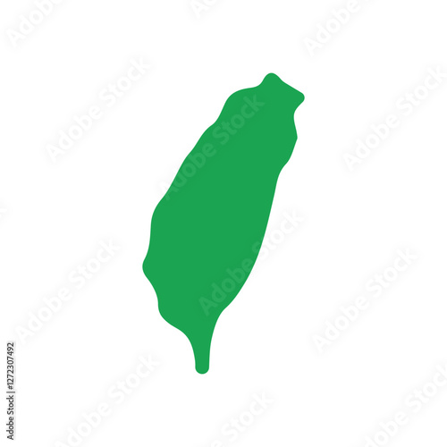 map of Taiwan green icon