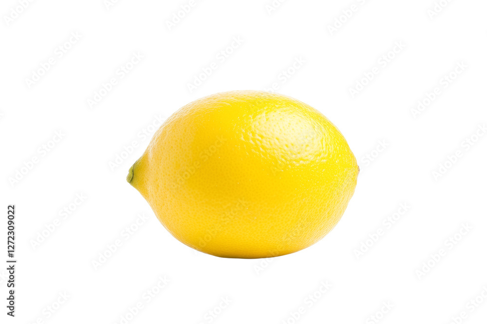 Yellow lemon is sitting on a white background, isolated Yellow lemon is sitting on a white background, isolated