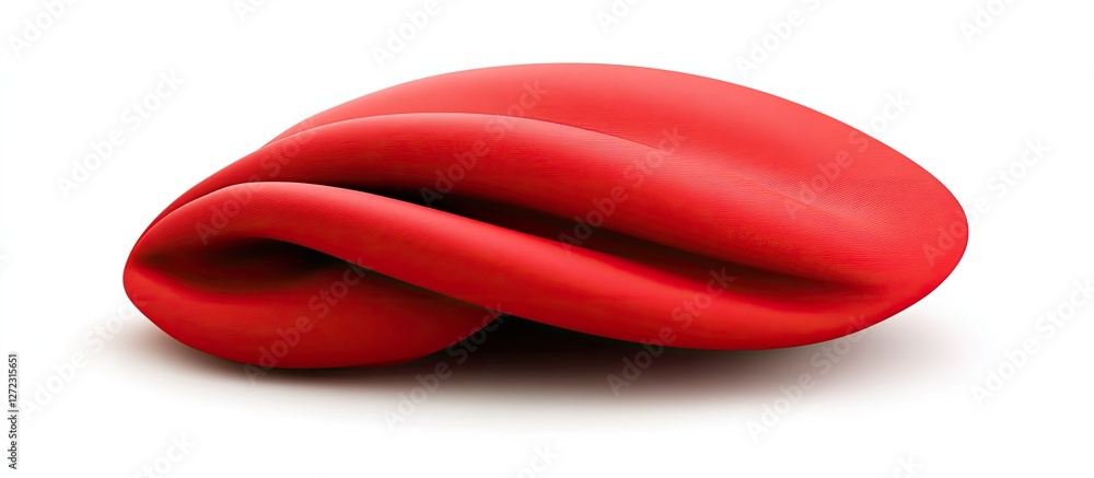 Abstract Red Form Organic Sculpture Shape Abstract Red Form Organic Sculpture Shape