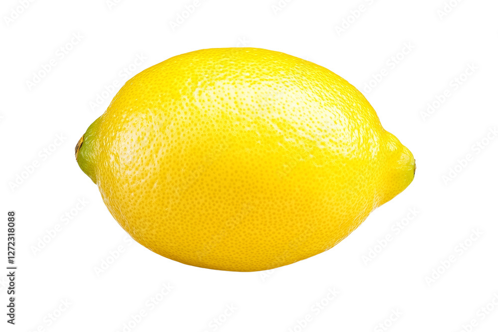 Yellow lemon is sitting on a white background, isolated Yellow lemon is sitting on a white background, isolated