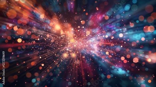 A galaxy of transactions flying through the cosmos of crypto trading at supersonic speeds.