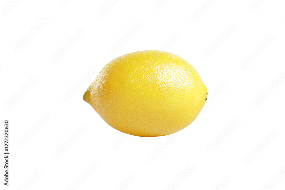 Yellow lemon is sitting on a white background, isolated Yellow lemon is sitting on a white background, isolated
