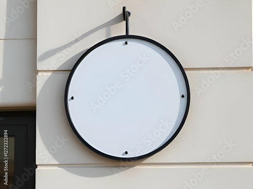 a clock on a wall with a black frame