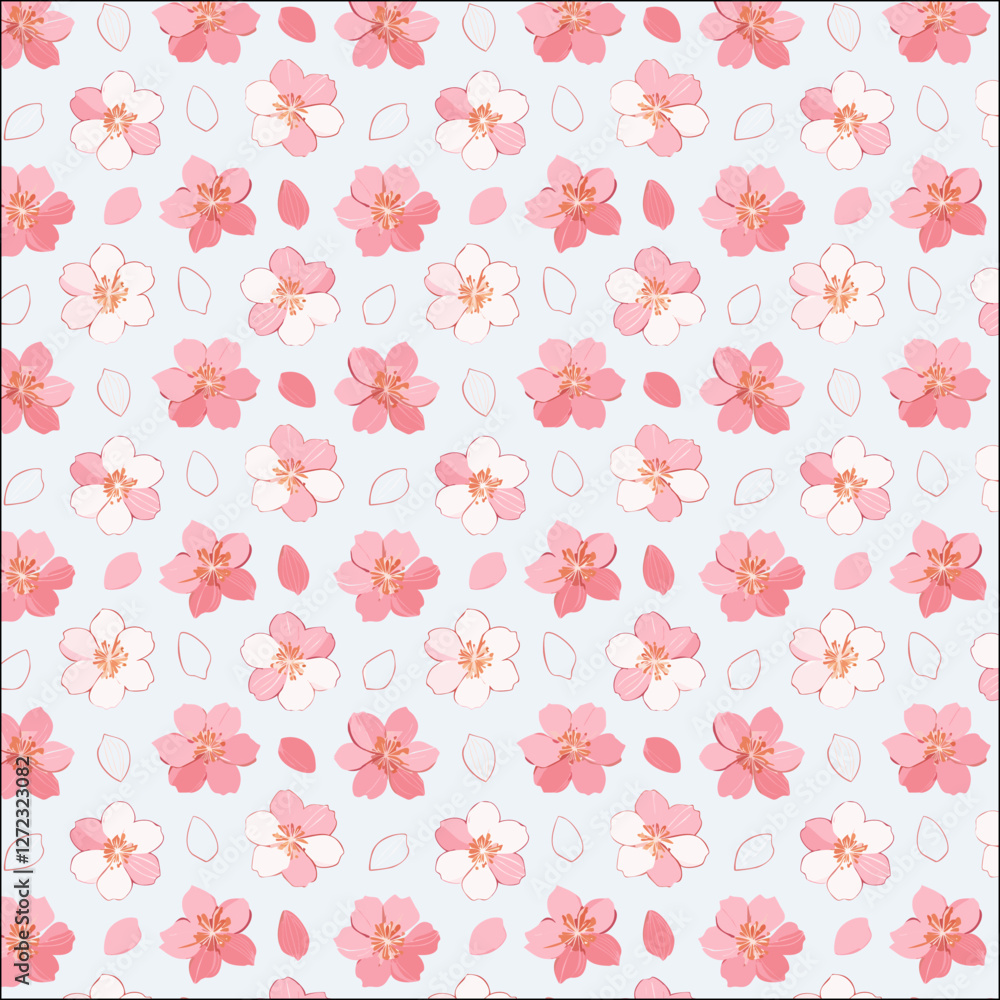 custom made wallpaper toronto digitalWatercolor sakura blossom, floral pastel background vector illustration